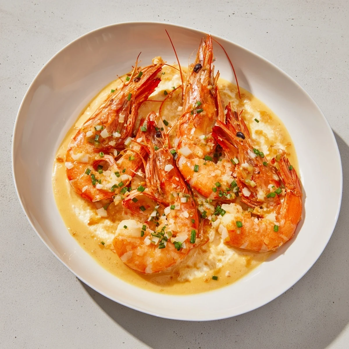Sizzling The Ultimate 20-Minute Creamy Garlic Shrimp, seasoned prawns ready to be savored with herbs.