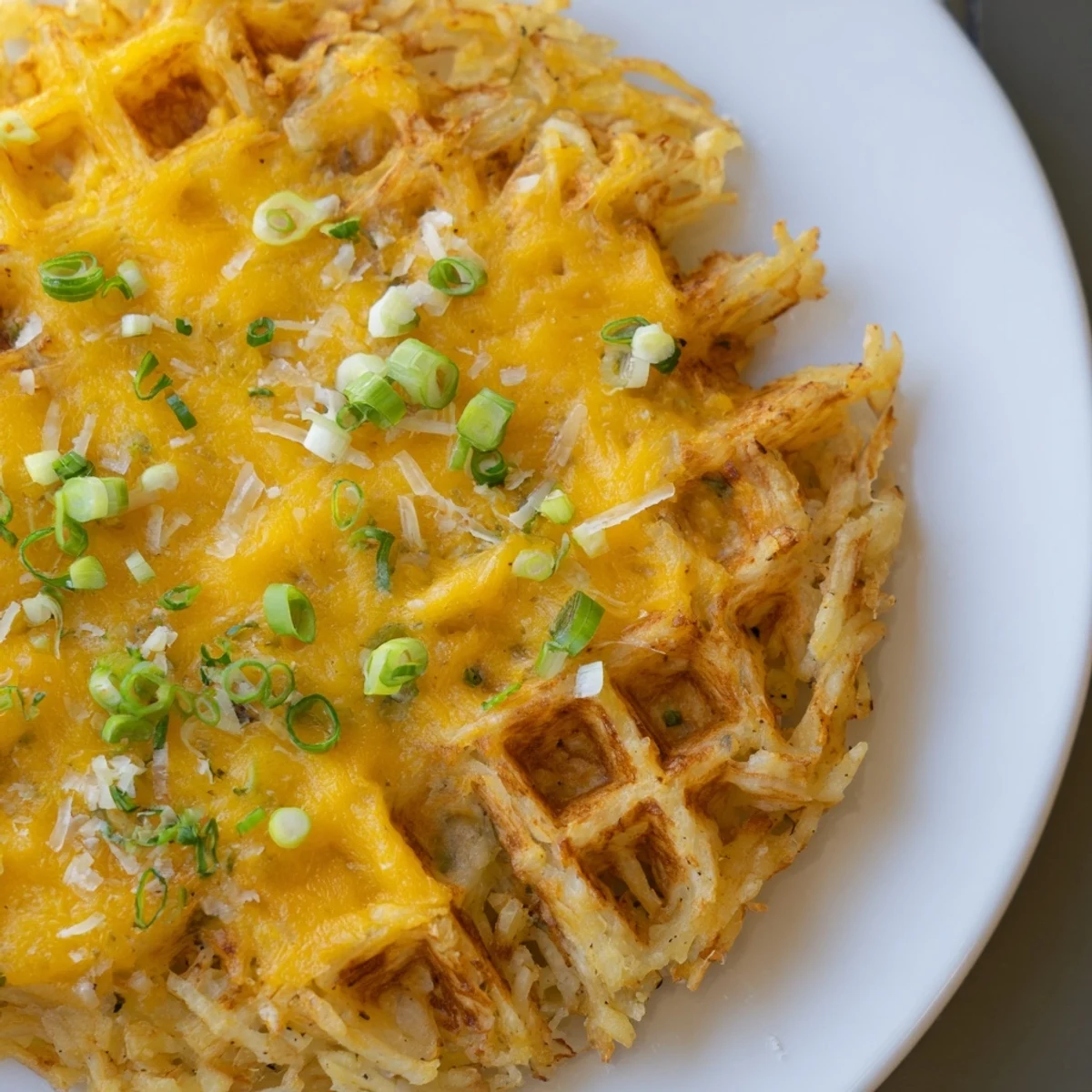 Cheesy Hash Brown Waffles