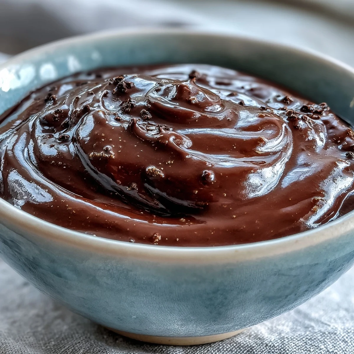 Steaming Boozy Chocolate Fondue in a ceramic pot surrounded by fresh apple slices and pound cake cubes