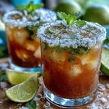 Cinco de Mayo Margarita Mocktail with Lime and Salt Rim, a vibrant citrus drink in a salt-rimmed glass, garnished with fresh lime and mint.