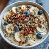 Nutrient-rich High Fiber Smoothie Bowl, ready to enjoy for breakfast.