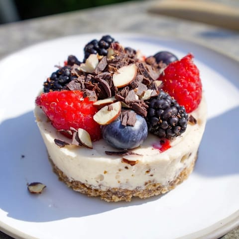 Smooth and creamy protein cheesecake cups, ready to devour, showcasing a crunchy base and vanilla scent.