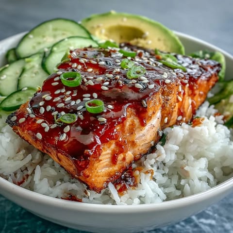 Honey Sriracha Salmon Bowl