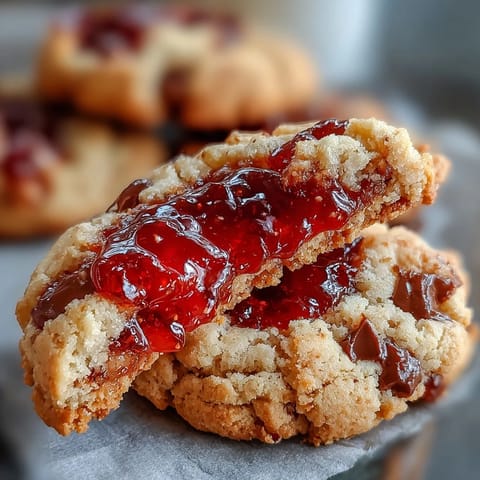 Fresh Strawberry Jam Cookies