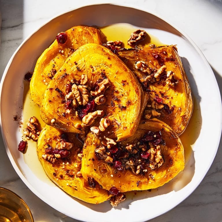 Imagine these Winter Roasted Brussels Sprouts—perfectly caramelized and served hot, garnished with nuts and cranberries.