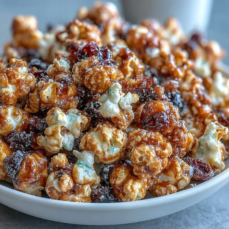A large bowl filled with freshly popped Black Currant Cheesecake Kettle Corn for a party snack.