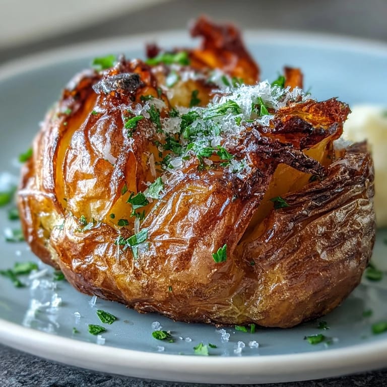 Enjoy these golden brown, ultra-crispy Crispy Smashed Potatoes, a savory delight.