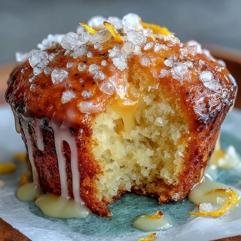 Bakery-style lemon poppy seed muffins with a delightful sugar crust.