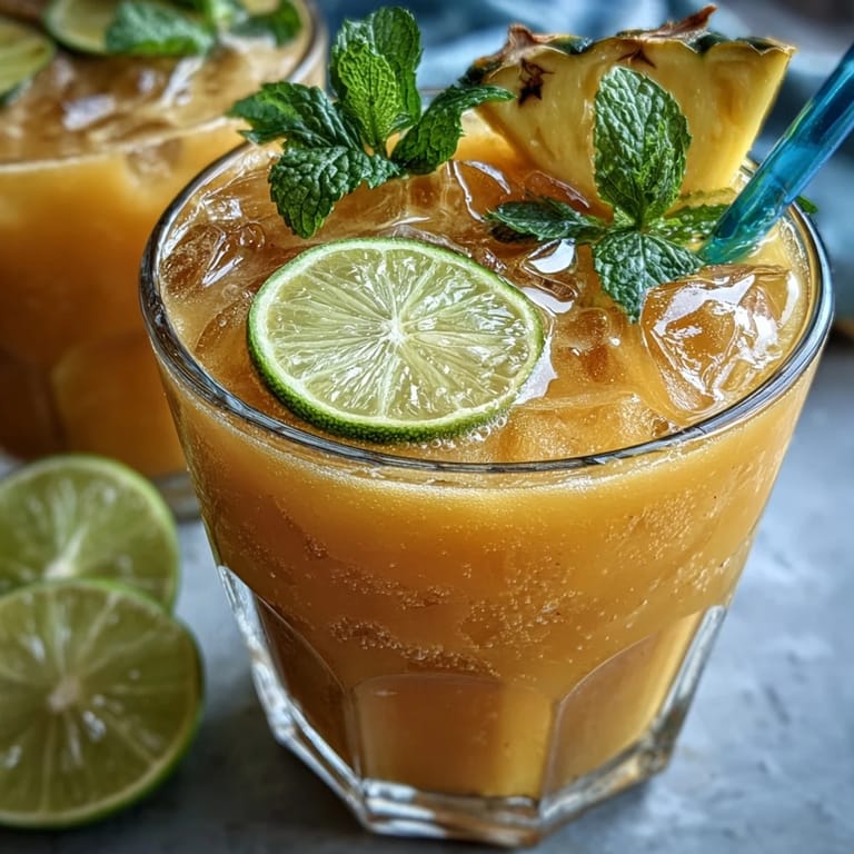 Vibrant Pineapple Coconut Agua Fresca served ice cold in glasses.