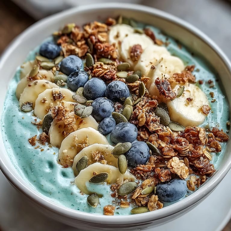 Vibrantly topped High Fiber Smoothie Bowl, a delicious, healthy start.