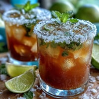 Cinco de Mayo Margarita Mocktail with Lime and Salt Rim, a vibrant citrus drink in a salt-rimmed glass, garnished with fresh lime and mint.